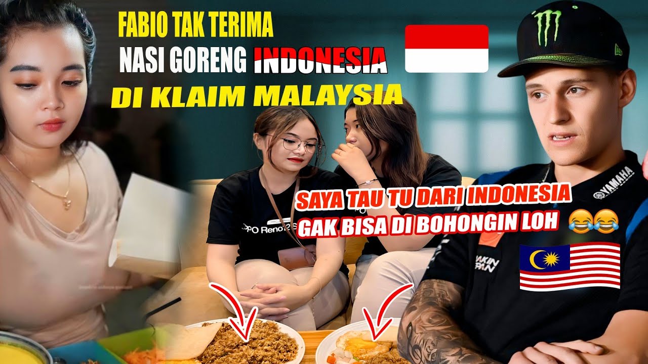 Luar biasa mantap..Fabio tak terima nasi goreng INDONESIA🇮🇩 di sebut punya Malaysia