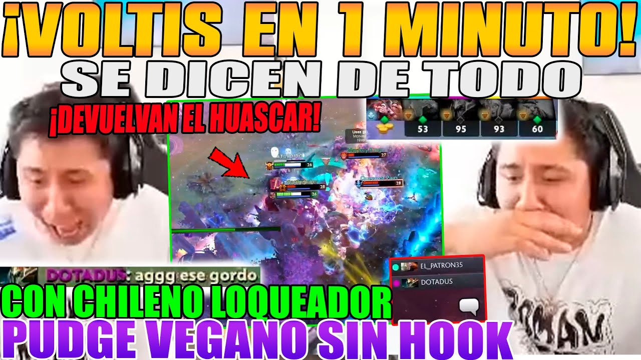SUFRE VOLTIS EN 1 MINUTO! MACARIUS SE DICE DE TODO CON CHILENO LOQUEADOR, X SU PÚDGE SIN HOOK DOTA 2