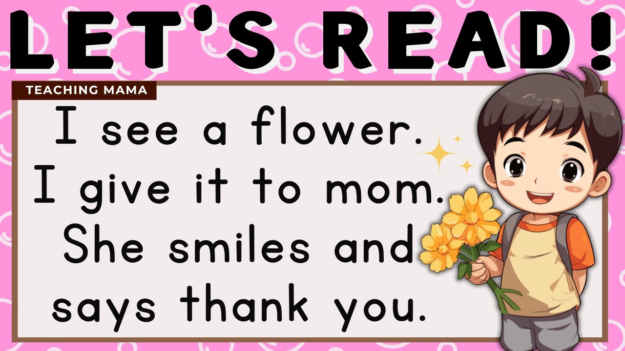 LET'S READ! | PRACTICE READING ENGLISH | SIMPLE SENTENCES FOR KIDS | LEARN TO READ | TEACHING MAMA