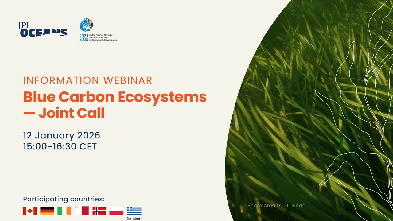 JPI Oceans Joint Call on Blue Carbon Ecosystems: Information Webinar