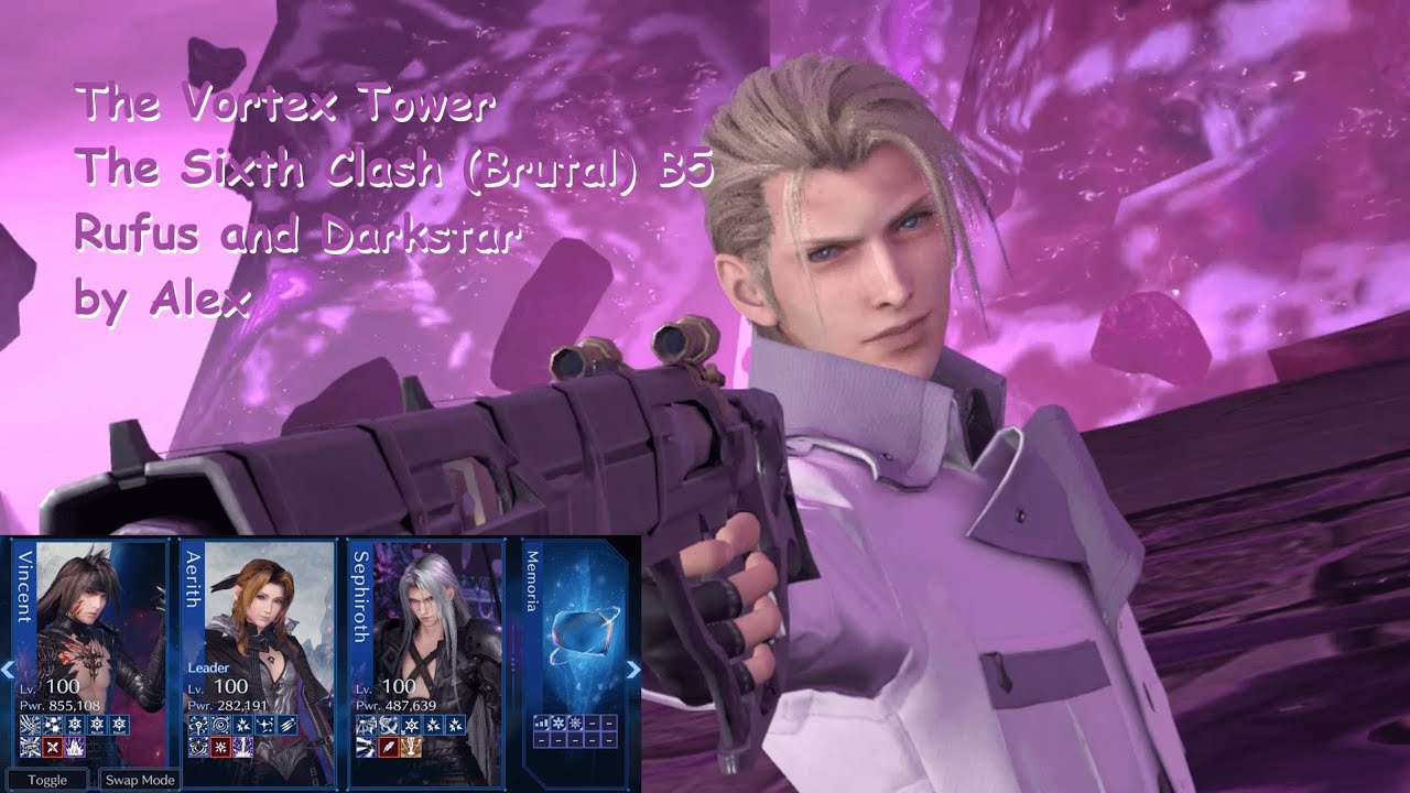 FF7 Ever Crisis - Vortex Tower: Sixth Clash (Brutal) B5 - Rufus and Darkstar by Alex