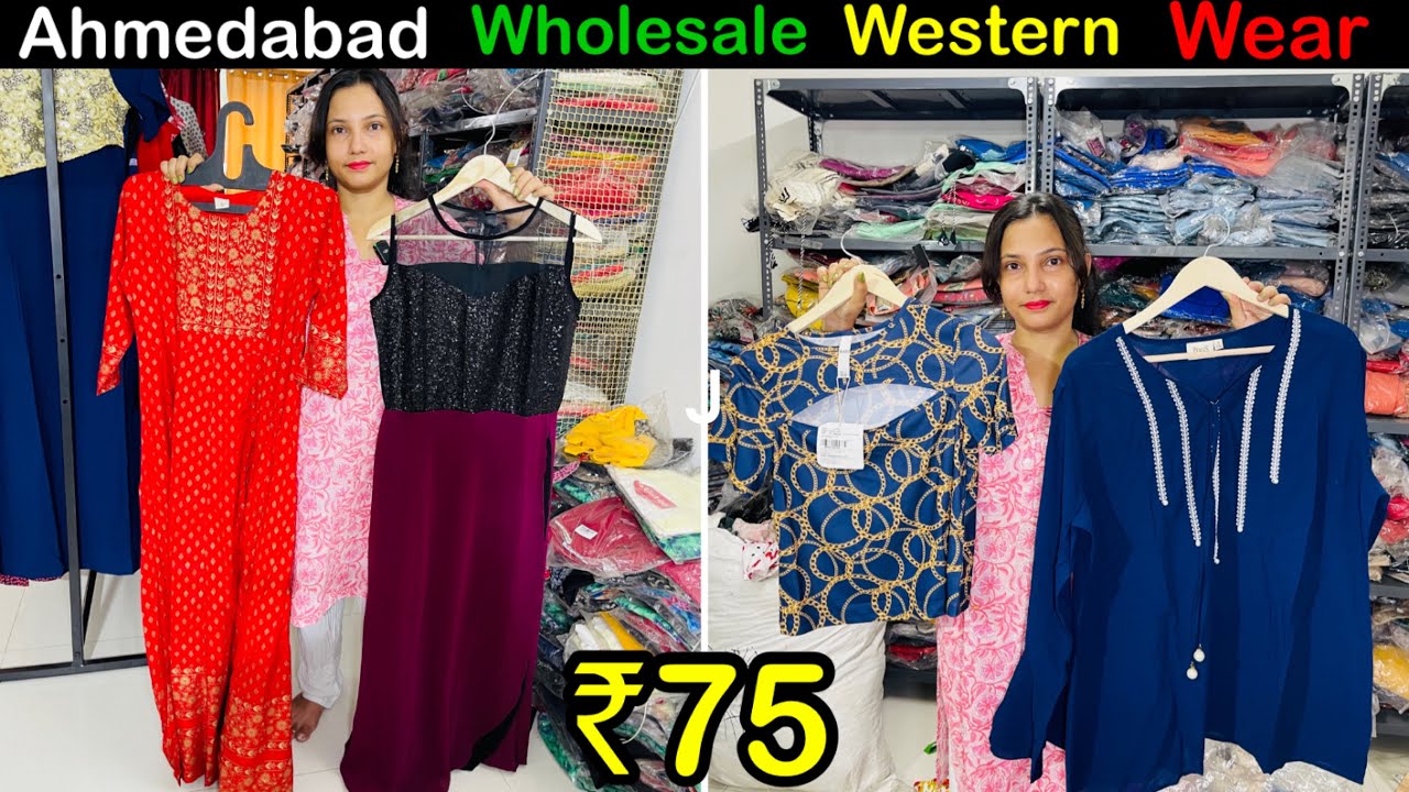 Ahmedabad Ladiest Western wear Starting ₹75 | Ladies western wear Tops,T-shirt,Crop Tops,Midi Market