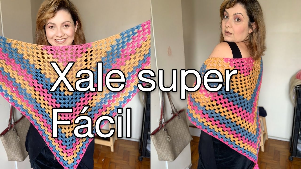 #XALE DE #CROCHÊ 🧶 SUPER FÁCIL E RÁPIDO