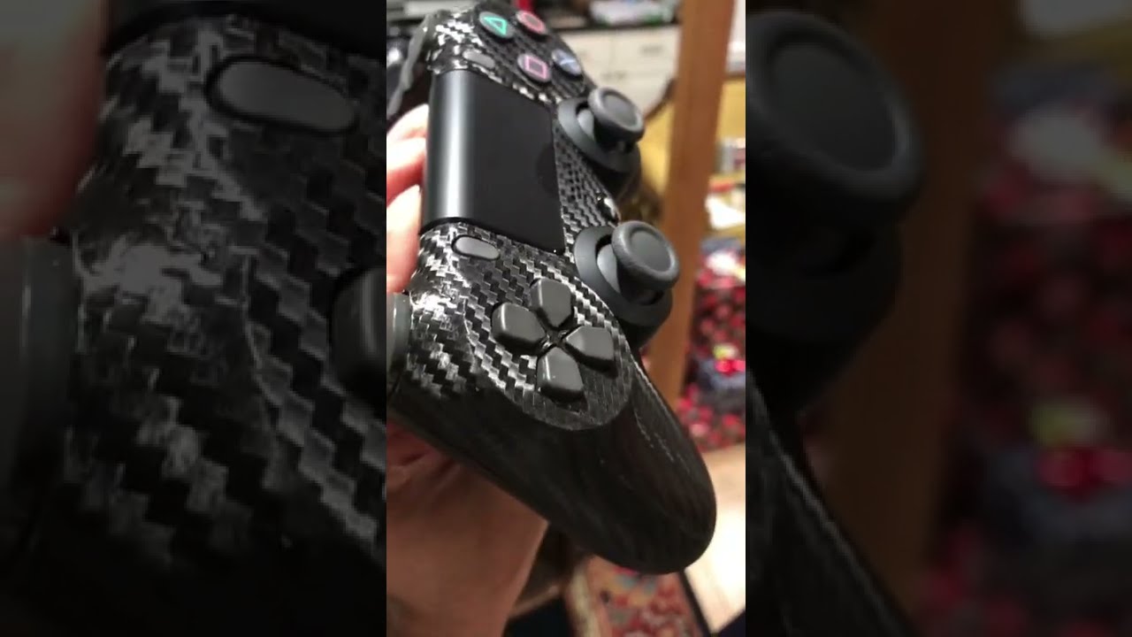 Carbon fiber wrapped PS4 Controller