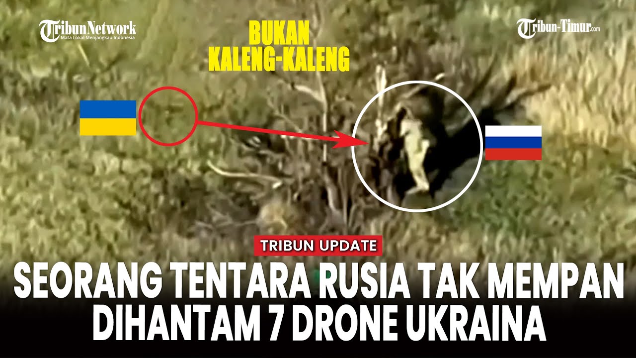 Aksi Tenang Prajurit Rusia Saat Diserang Serangan 7 Drone Ukraina, Berputar hingga Melempar