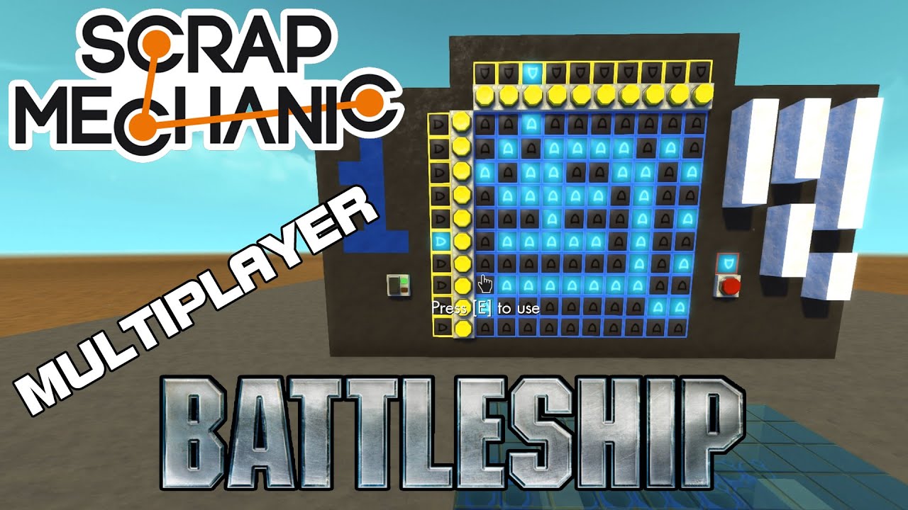 Multiplayer BATTLESHIP with Logic Gates! (with Kosmo) (Scrap Mechanic #58)
