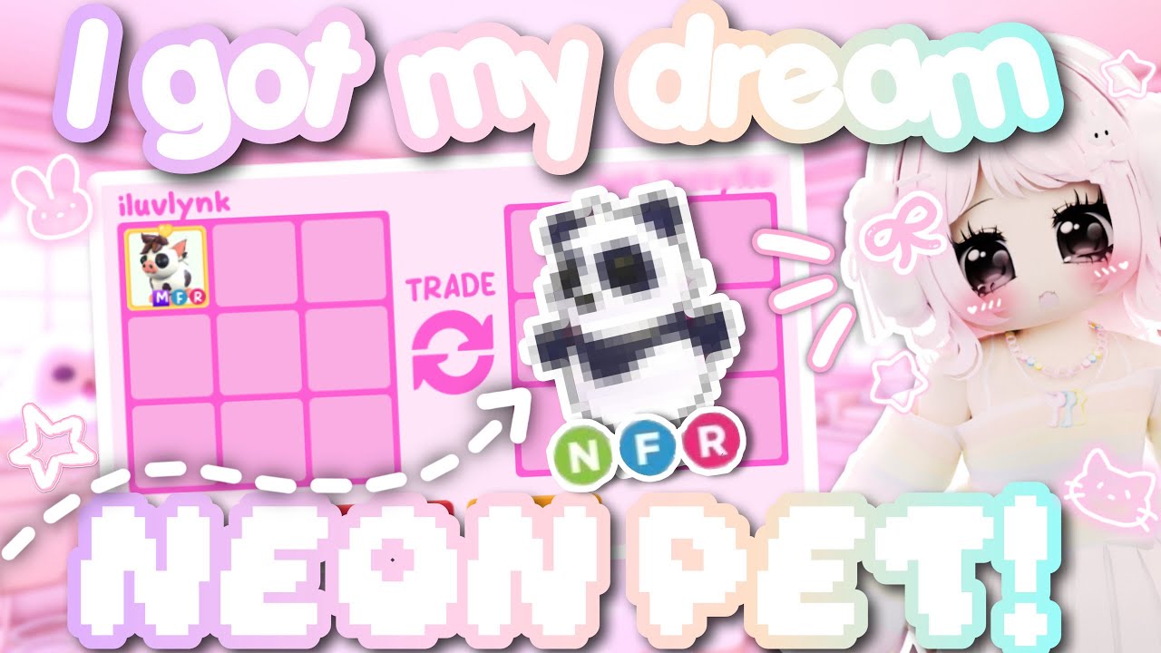 𑣲⋆˚࿔ Обмениваю своего питомца мечты &mdash; неонового! #adoptme 🥳✨ | Видео об обмене в Adopt Me ᶻ 𝗓 𐰁