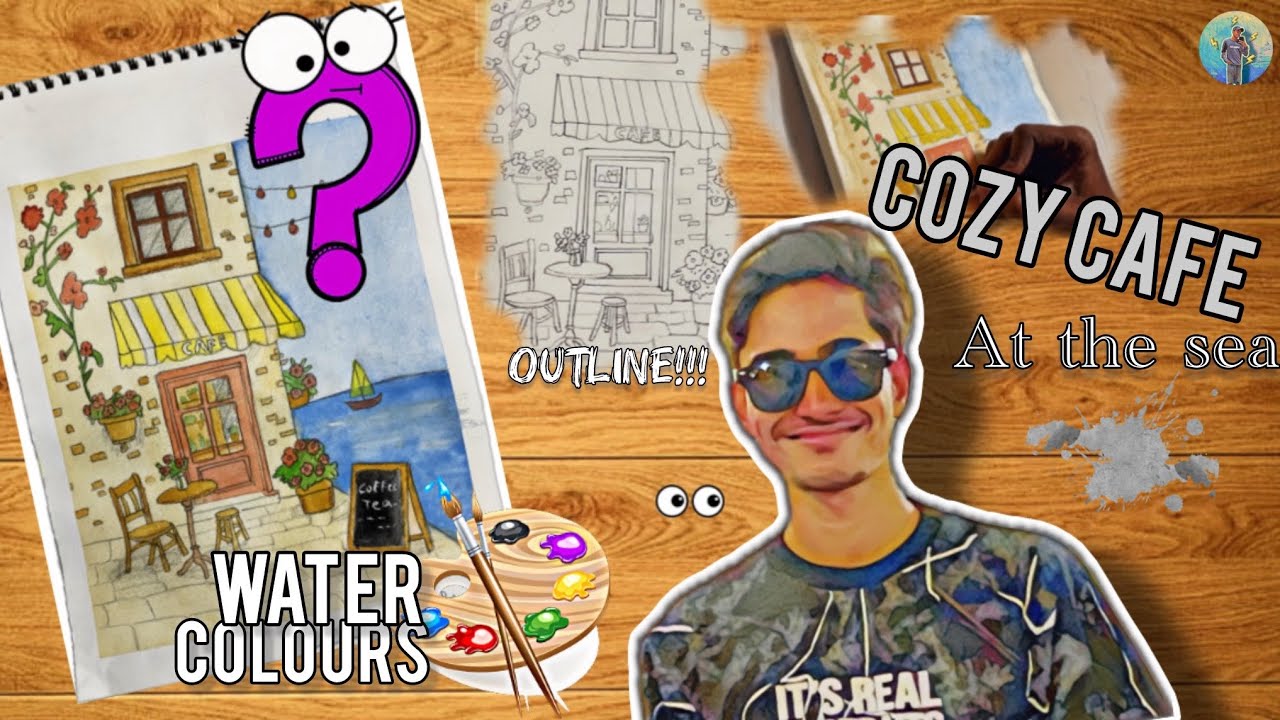 Cozy Cafe painting with watercolour | Yash Purani 
