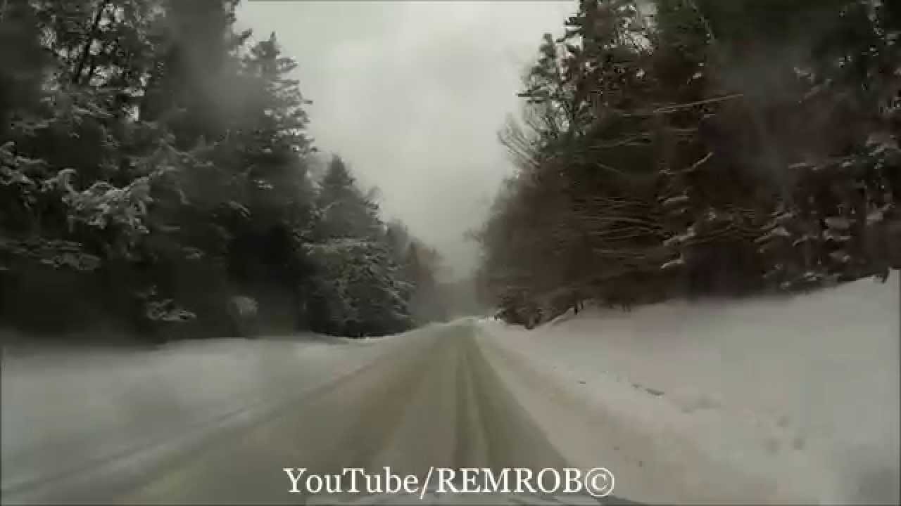 Driving Kancamagus Highway In Winter