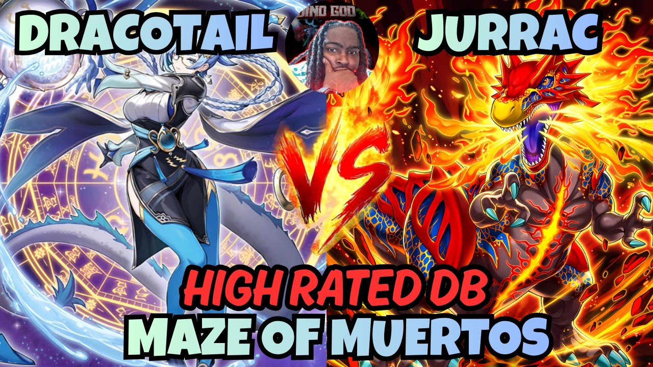# 150 RANK DRACOTAIL VS JURRAC DINOSAUR | MAZE OF MUERTOS HIGH RATED DB YUGIOH!