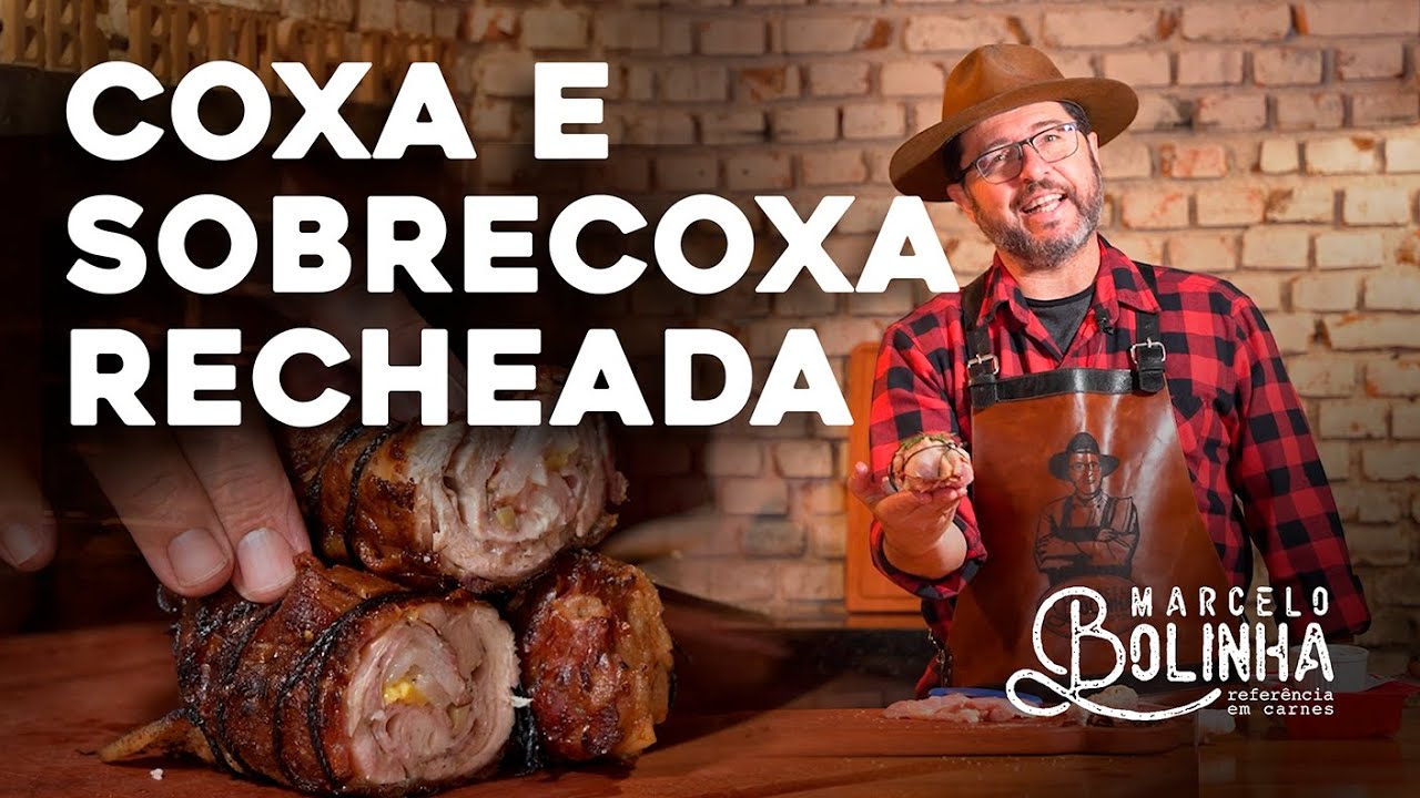 COXA E SOBRE DESOSSADA, COM RECHEIO E COBERTURA DE BACON