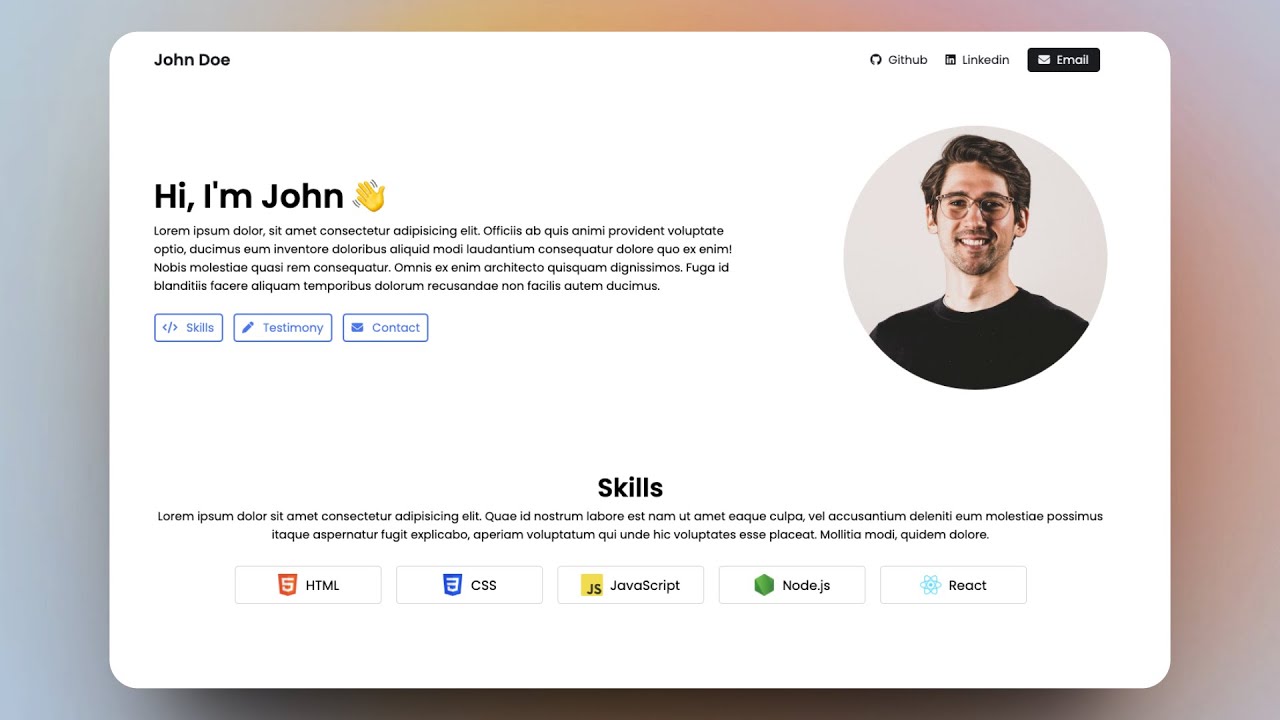 Build a Responsive Personal Portfolio with HTML & CSS | Full Beginners Tutorial 🔥🚀