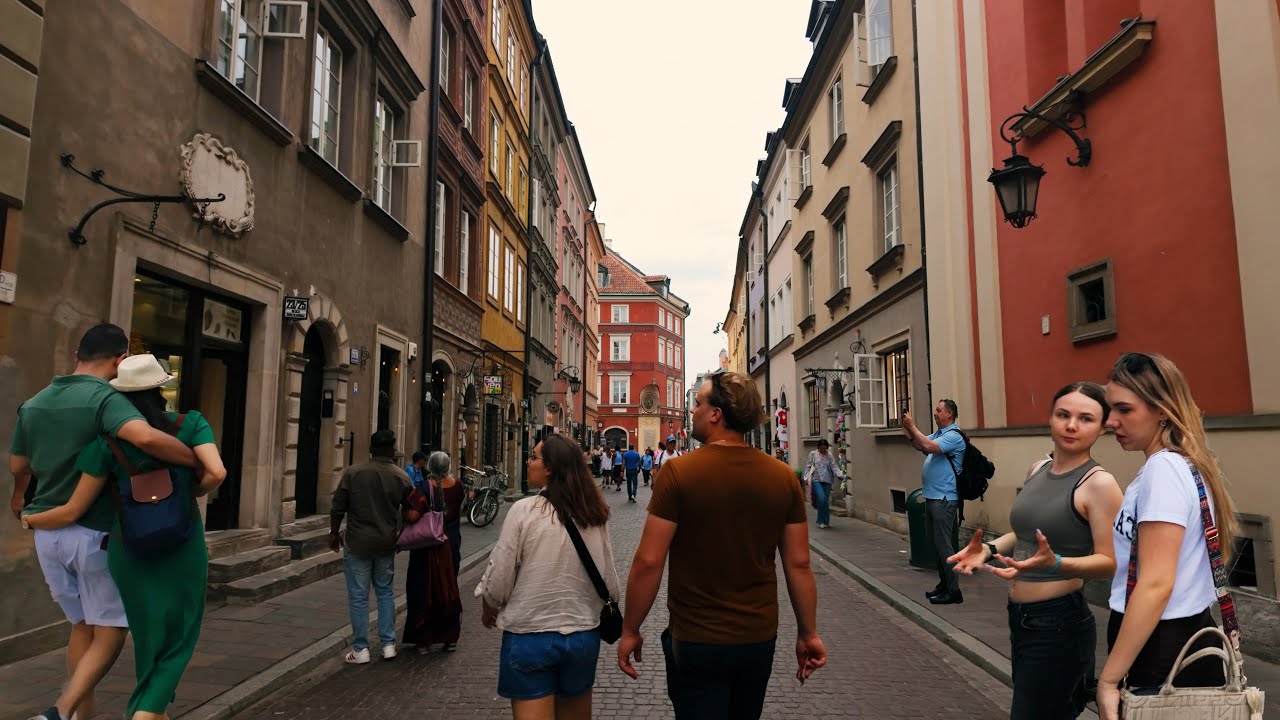 Warsaw Walking Tour 🇵🇱 4K/60fps ( Royal Castle, St. John's, Barbakan ++ )