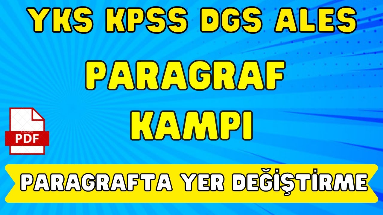 Paragrafta Yer Değiştirme Soru Tekniği | Paragraf Kampı | Kutlu Hoca | TYT Türkçe - KPSS Türkçe