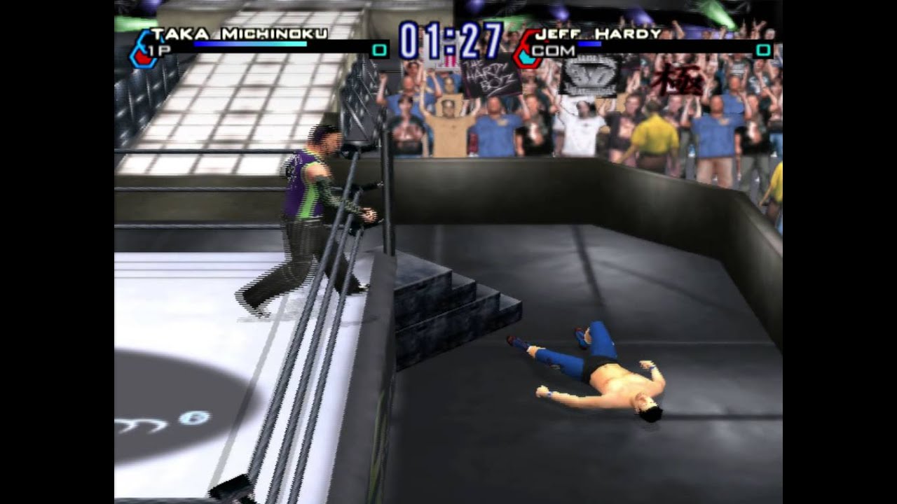 WWF Smackdown Just Bring it Taka Michinoku vs Jeff Hardy Light-heavyweight Title