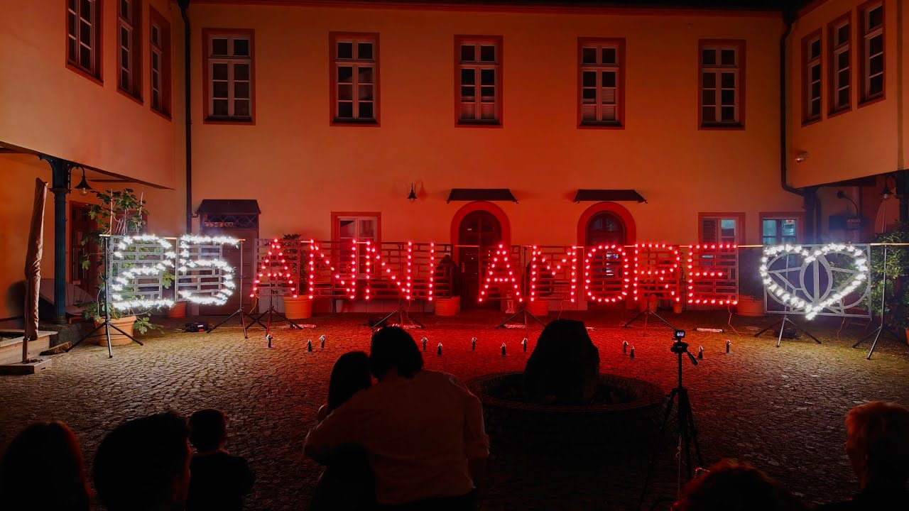 Bodenfeuerwerk und Lichterbild zum 25. Hochzeitstag | 24.07.2021