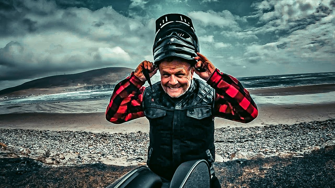 Remote Riding in IRELAND - Keem Beach, Achill Island on a Harley Davidson