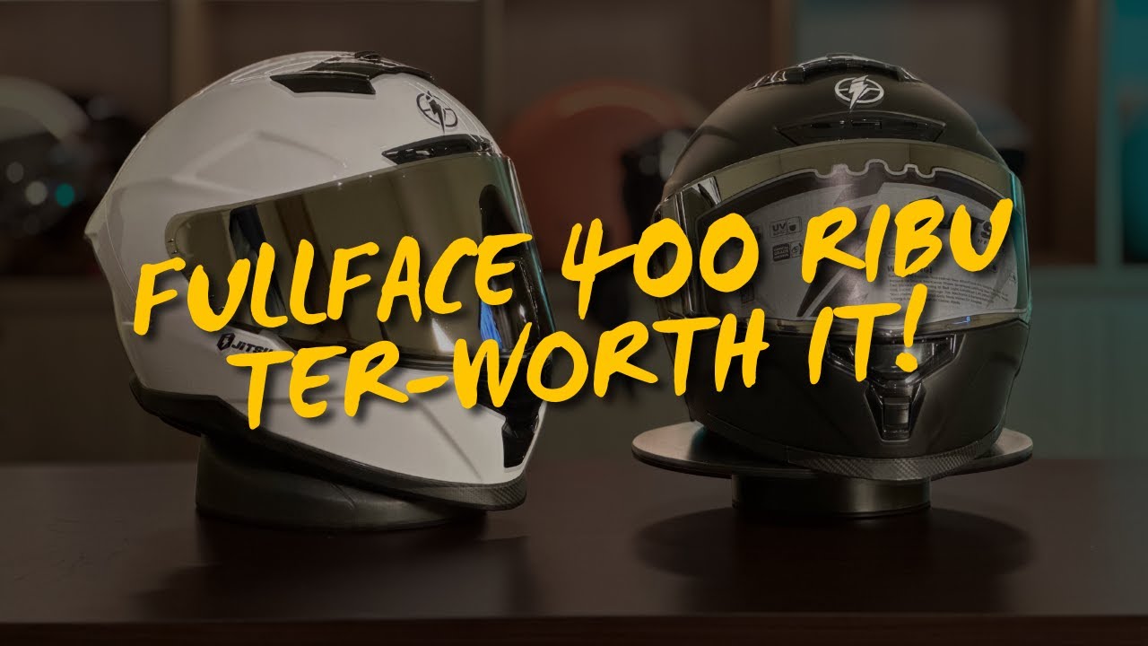 HELM FULL FACE TER-WORTH IT, HARGA 400 RIBU! REVIEW LENGKAP JITSU AIR-1 | HELM PALU MURAH