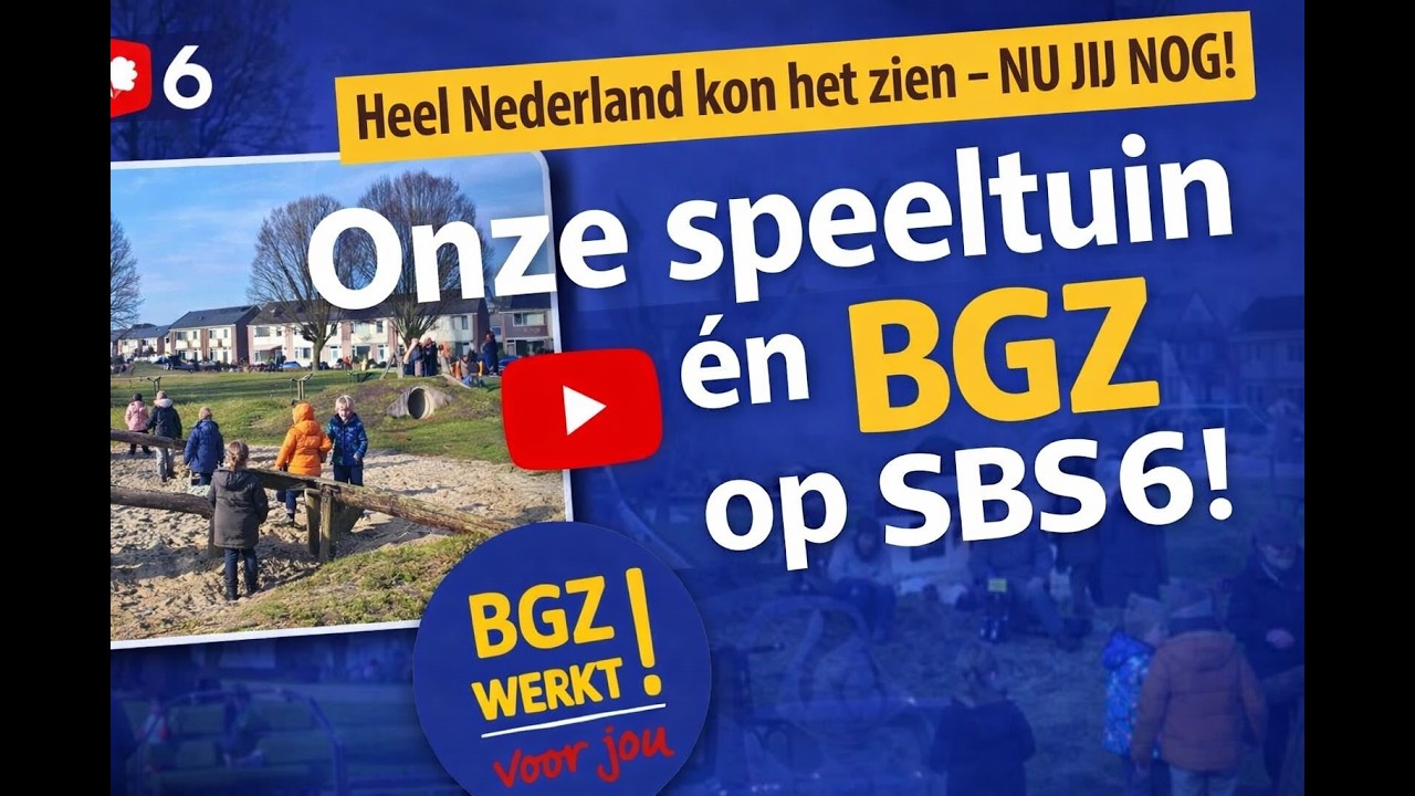 Speeltuin Willem Egbertstraat Hasselt én BGZ op landelijke tv!