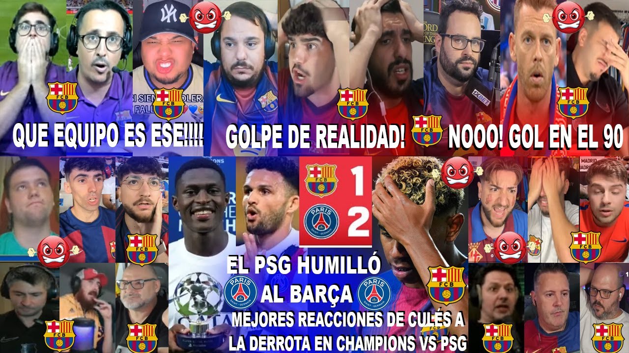MEJORES REACCIONES DE CULÉS AL BARCELONA 1-2 PSG - SHOW DE NUNO MENDES Y GOLPE DE REALIDAD AL BARÇA