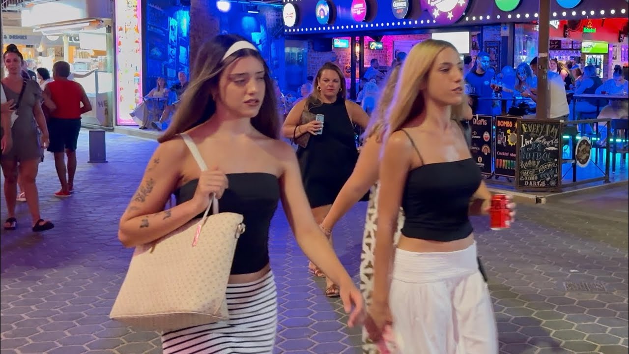 Spain. Benidorm: INSANE Nightlife After Dark! Clubs, ladies & Crowds!