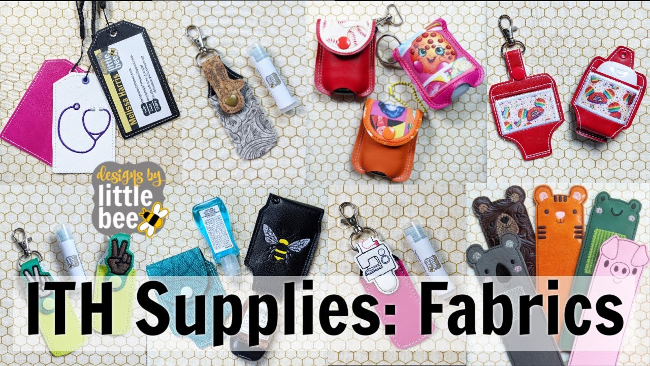 Machine Embroidery ITH (In The Hoop) Supplies: Fabric! Marine VInyl, Cork, Chalkboard Fabric, & more