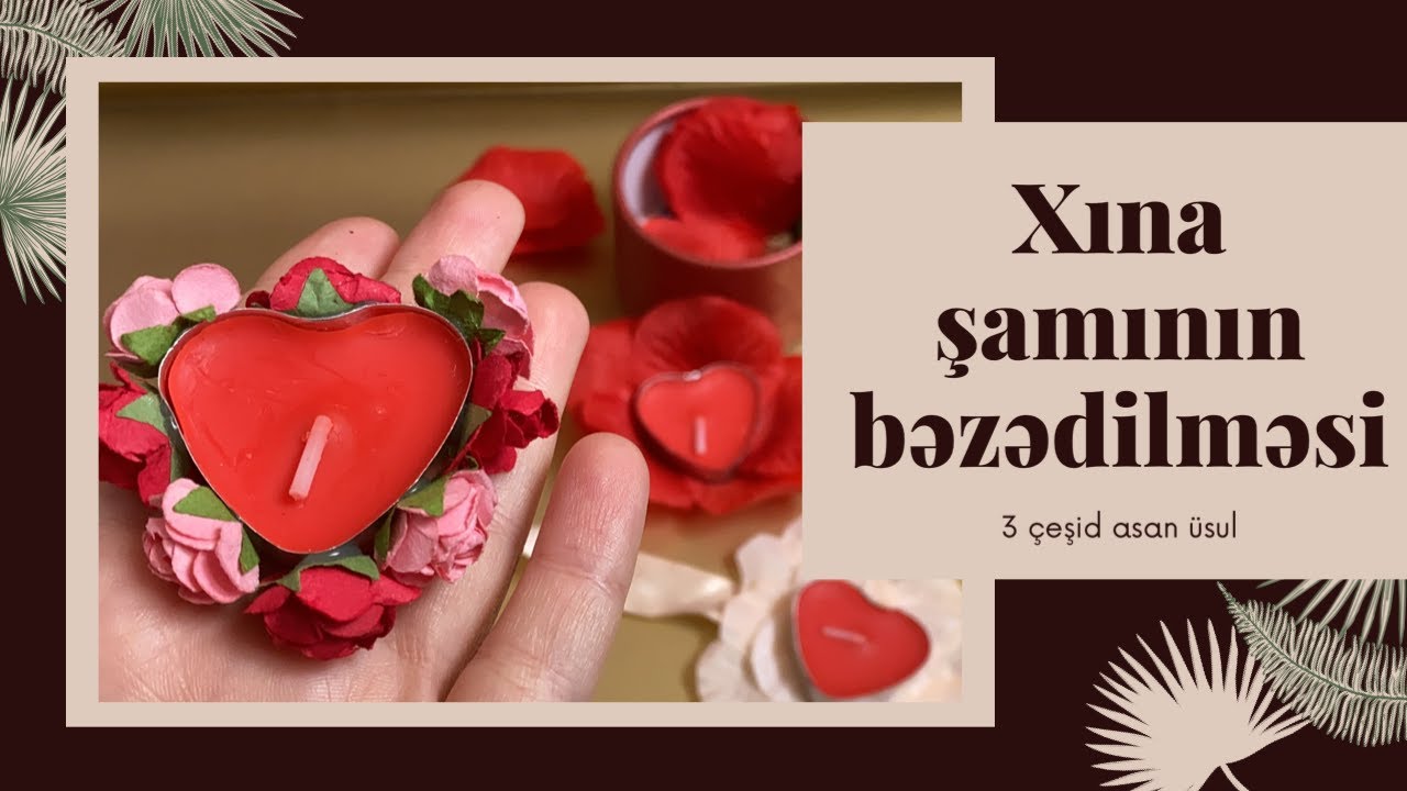 xına şamını özün hazırla! kına mumu süsleme #evdekal