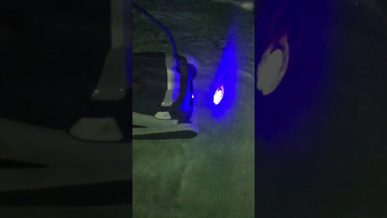 Nighttime Video of my Dolphin Quantum pool robot at work.