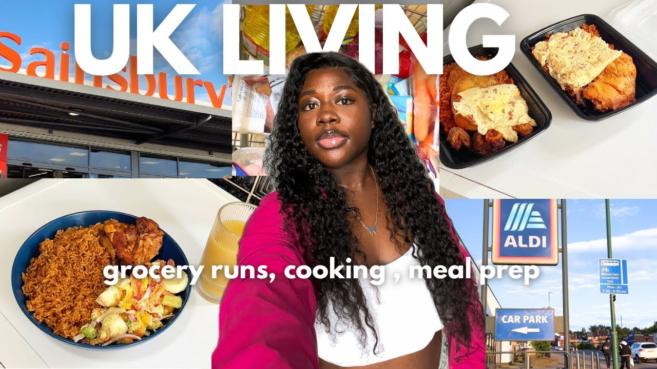 UK LIVING: Huge Monthly Grocery Vlog & Prices, Lidl ,Aldi, Sainsbury, Home Cooking, Weekly Meal Prep