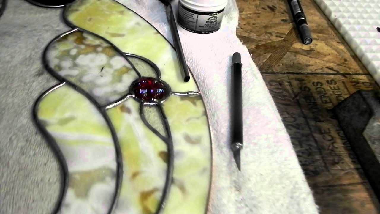 stained glass how to ideas sg31a_ soldering thick jewels.MOV