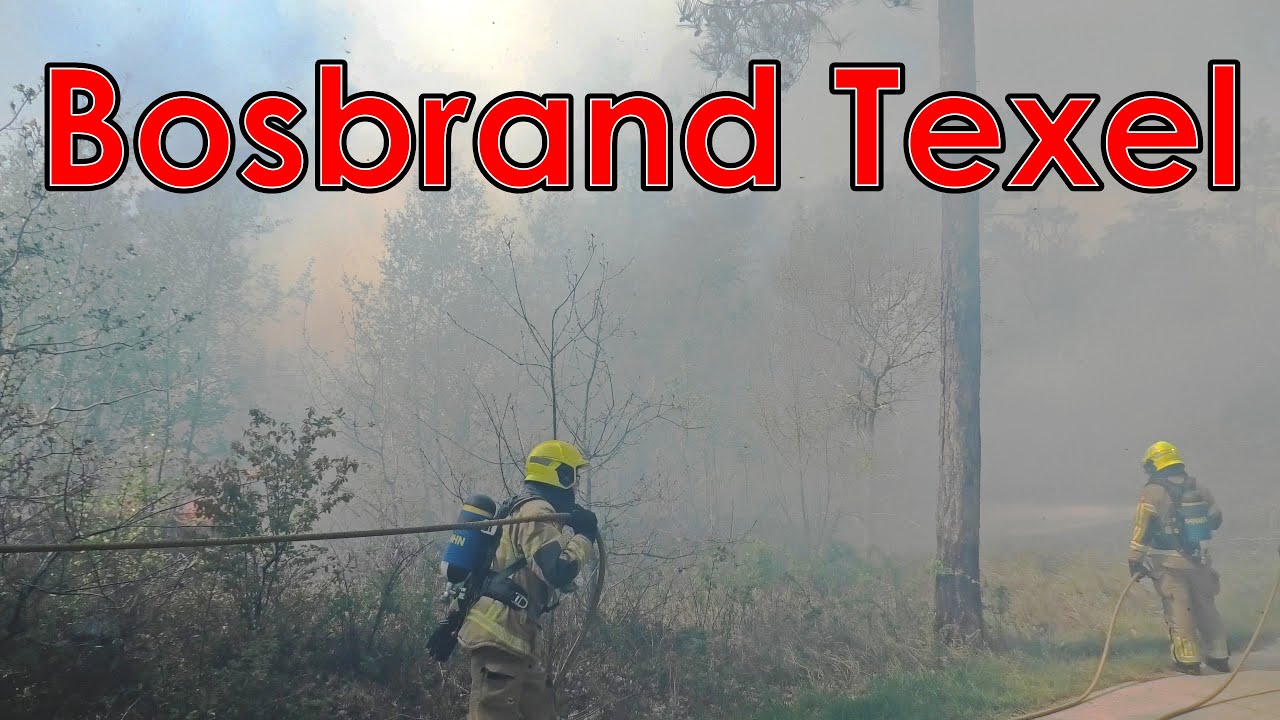 Bosbrand Texel verwoest 500m² natuur op de Ruijslaan in de Koog | Massale inzet brandweer Texel