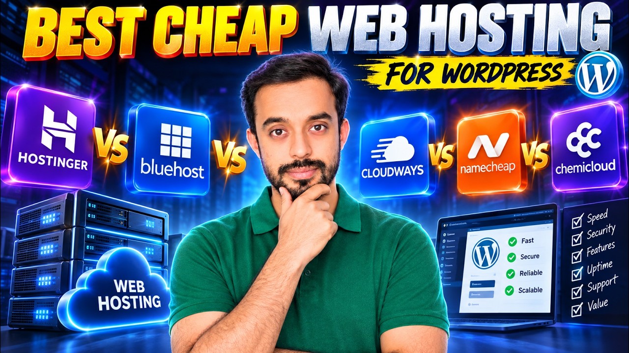 Лучший недорогой веб-хостинг для WordPress | Hostinger против Bluehost против Cloudways против Na...