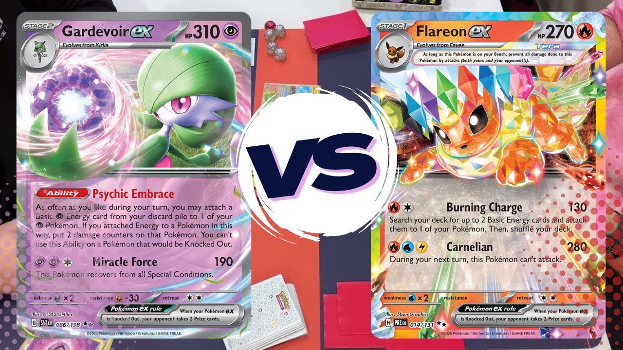 Gardevoir VS  Flareon ex - Pokemon TCG - Local Tournament