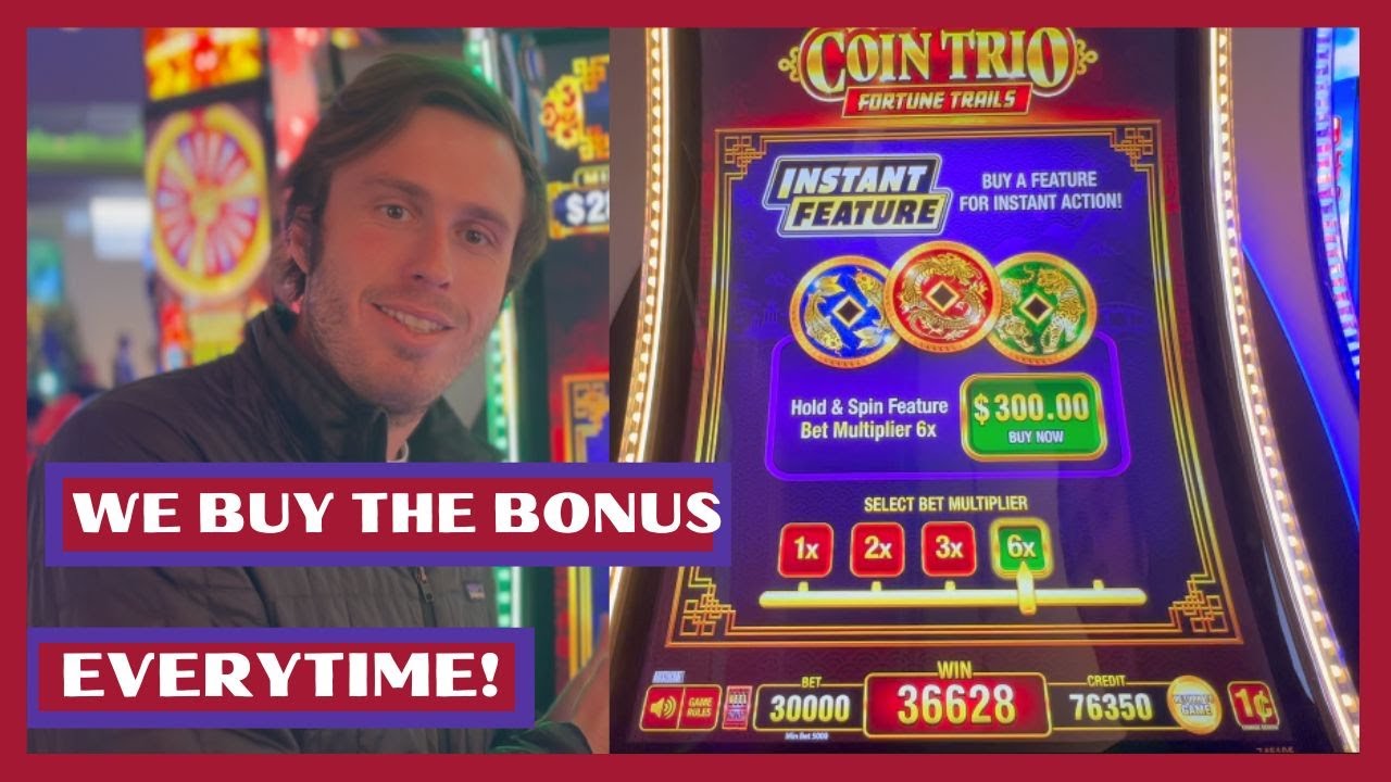 Мы покупали бонус каждый раз!!! В слоте Coin Trio Fortune Trails!!!