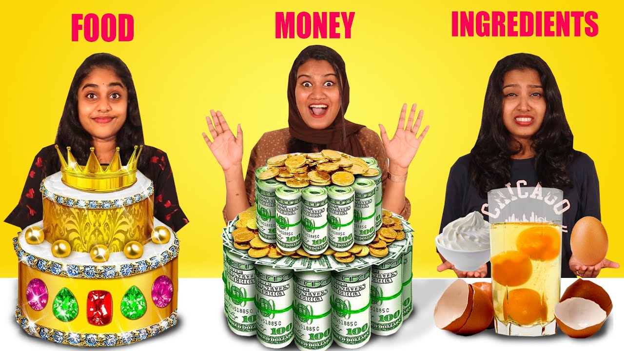 FOOD Vs FOOD MONEY Vs INGREDIENT FOOD CHALLENGE 🤩 | PULLOTHI