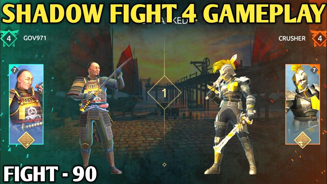 Fight - 90 || shadow fight 4 gameplay || ranked match  || shadow fight 4 || android games