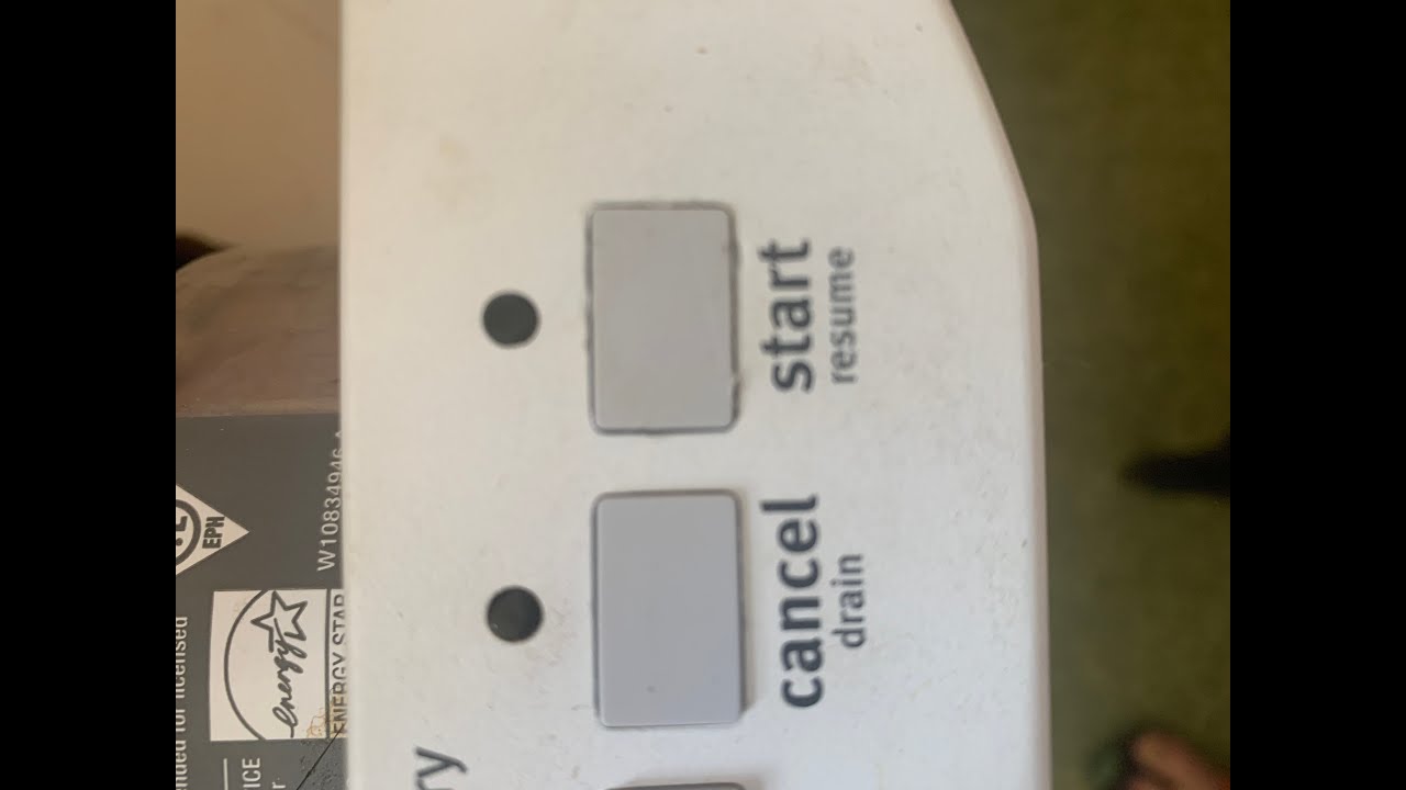 Faulty start switch on the Maytag dishwasher model MBD8959SFH.