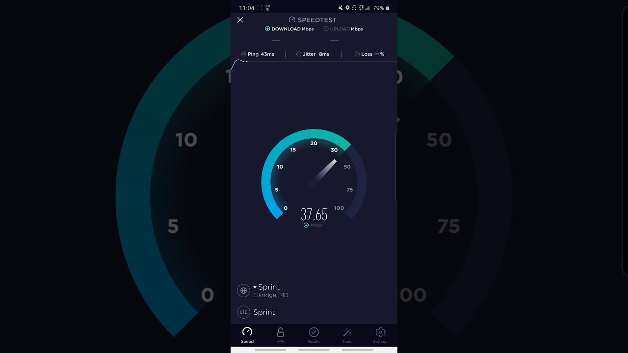 Sprint LTE B25 speedtest 2020 Bridgeport, WV Ookla - Great upload speed