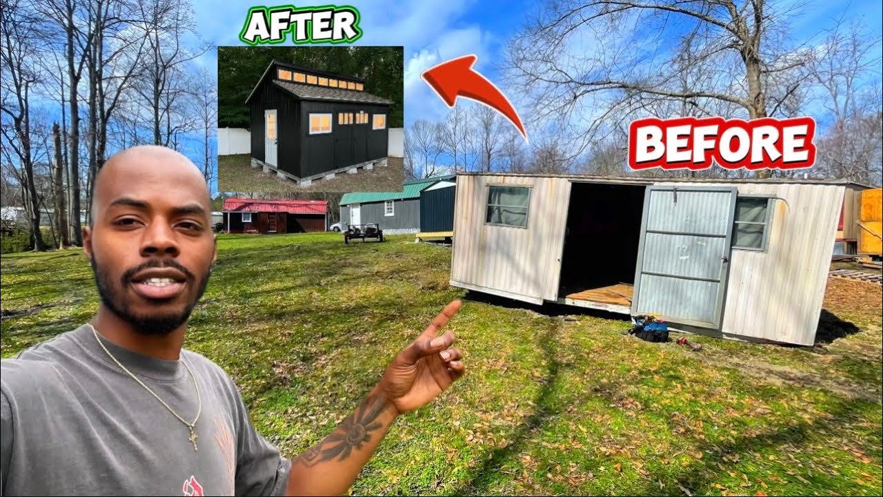 Converting This Old Broken Shed Into My Luxury Work Office