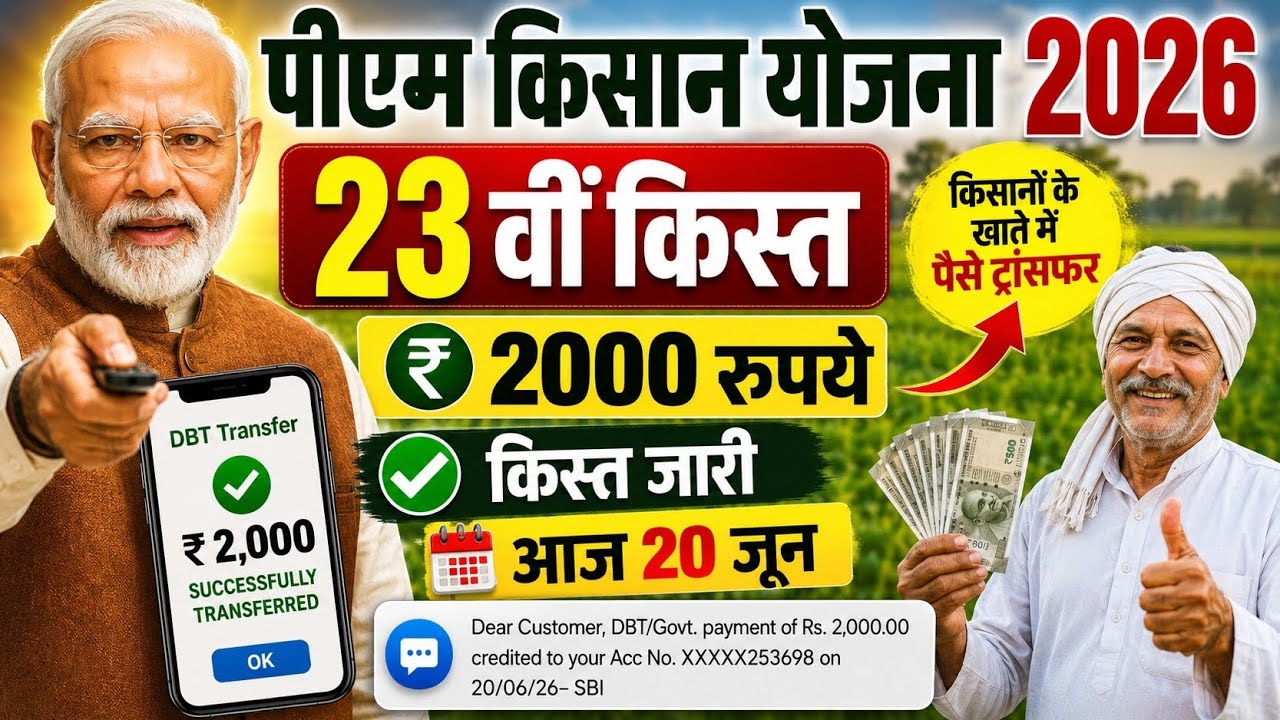 👳 pm kisan 23th installment date 2026 | pm kisan 23 kist kab aayegi | pm kisan 2000 installment 