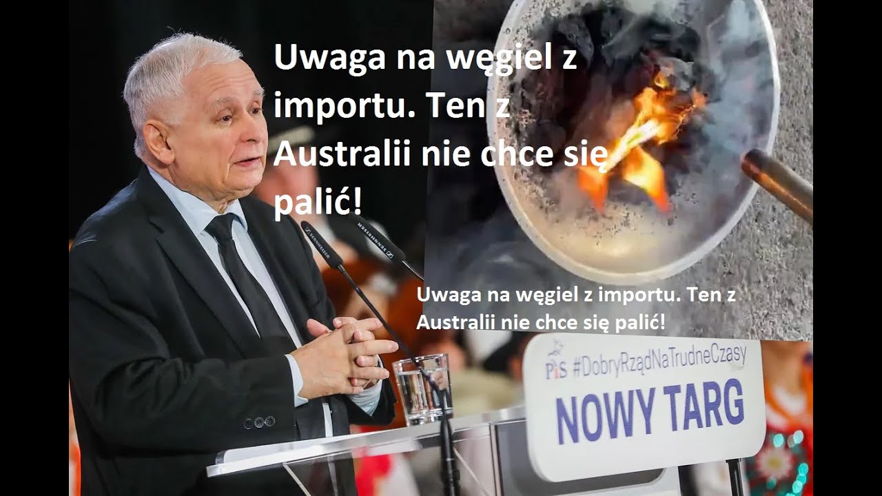 Węgiel z importu -  Kolumbia ,Indonezja - nie pali się wcale