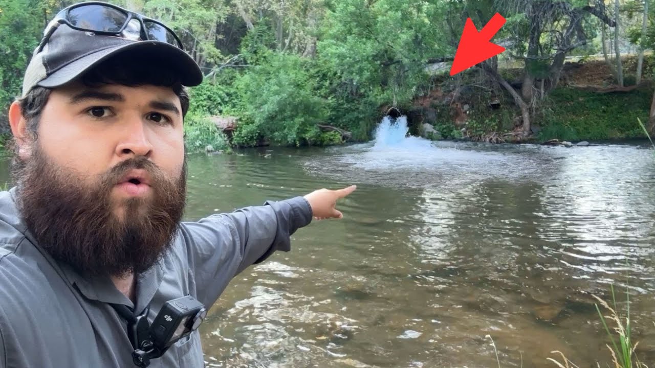 Fishing a HIDDEN Spillway in the Middle of the Forest...