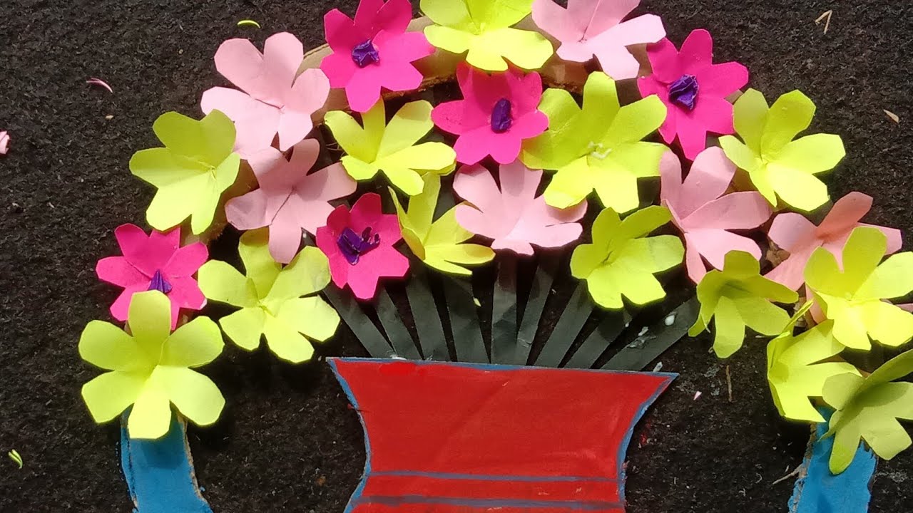 Paper flower amazing DIY using wall hanging ❤️