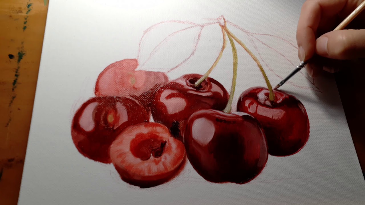 Dipingere - Ciliegie Realistiche Fase 2