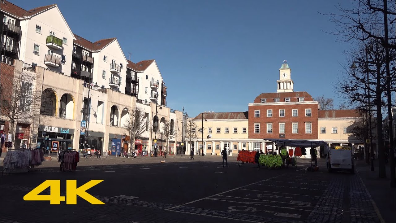 Romford Walk: Town Centre【4K】