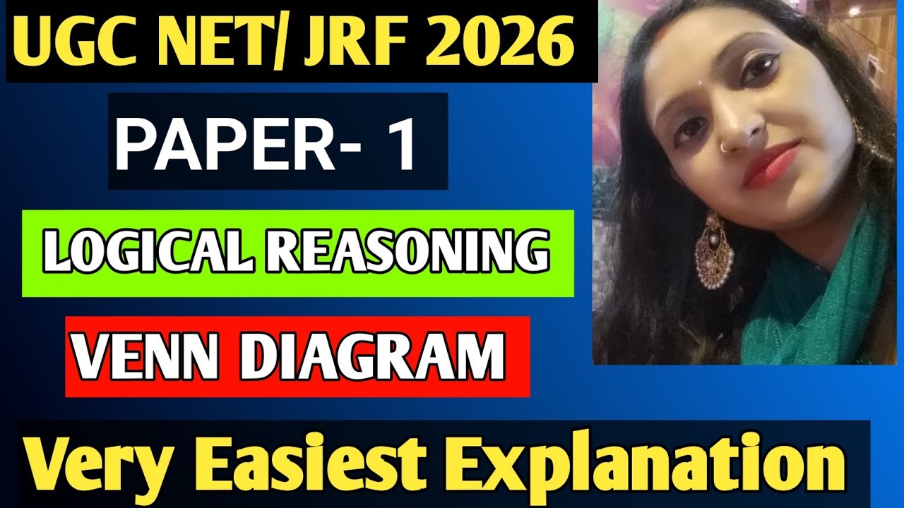 Venn diagram।Logical Reasoning। UGC NET PAPER--1।Easy explanation।#ugcnetexam 
