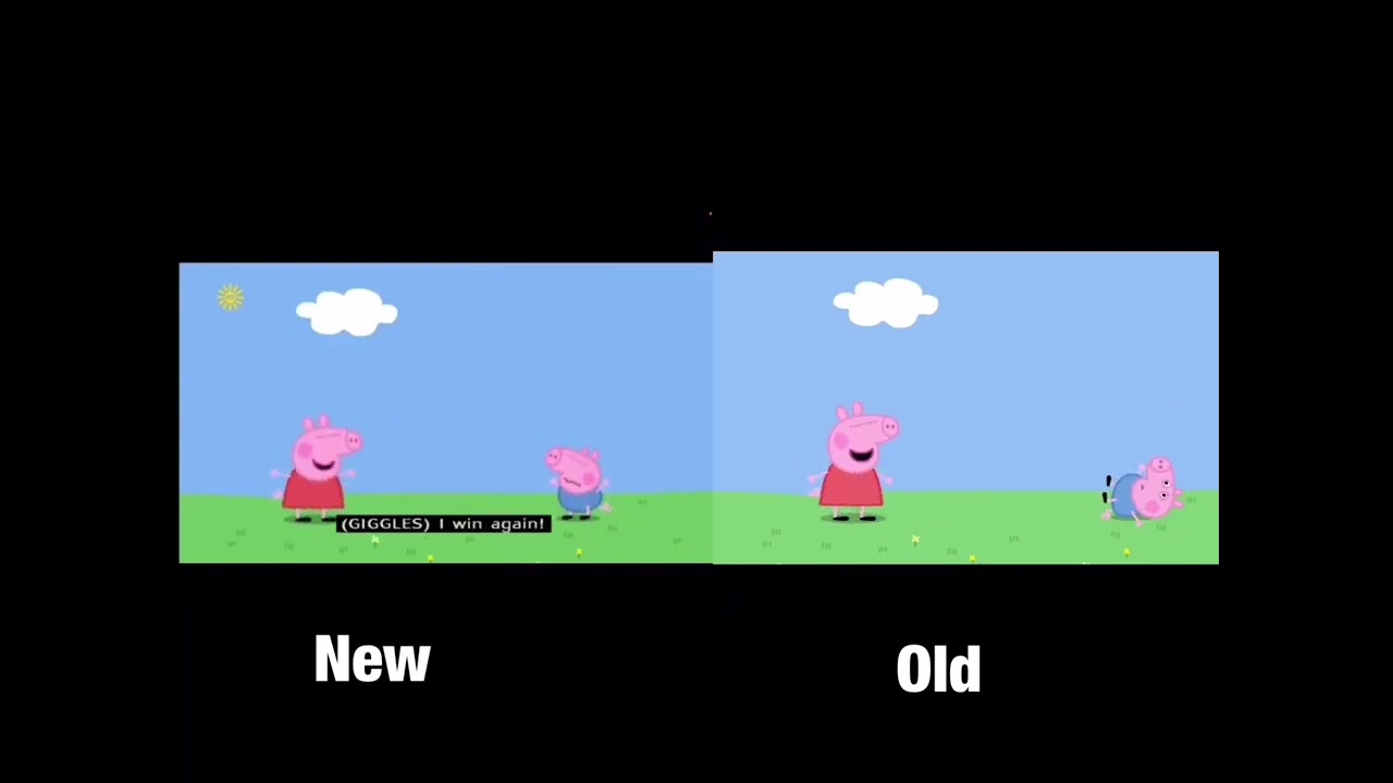 Peppa pig censorship comparison