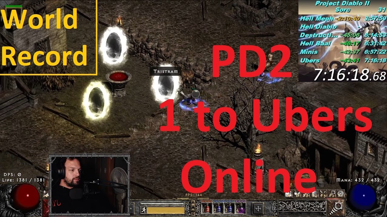 WR! PD2 1 to Ubers Sorc Speedrun! 7:16:18