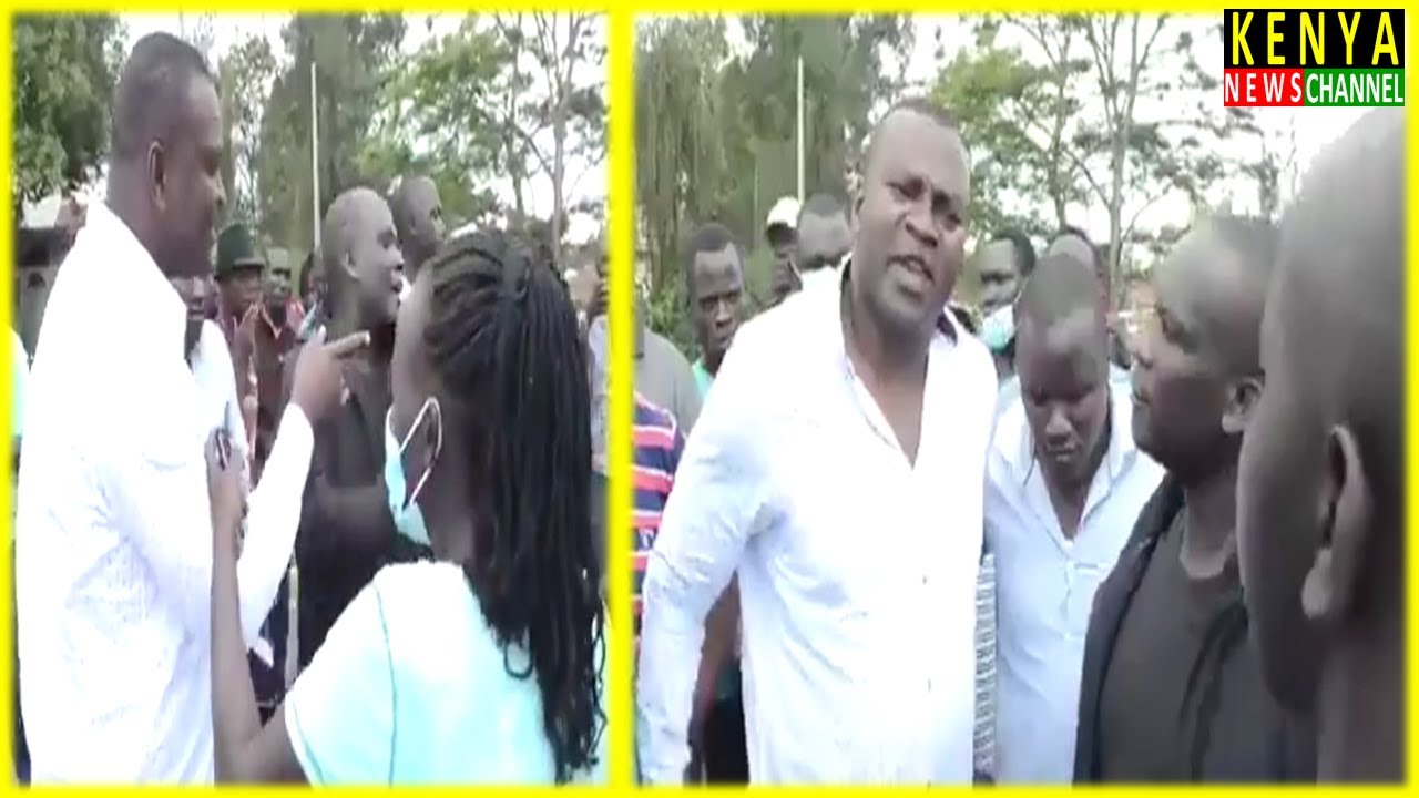 See Rashid Echesa almost beat a man shouting at him - Mumias Sugar Drama