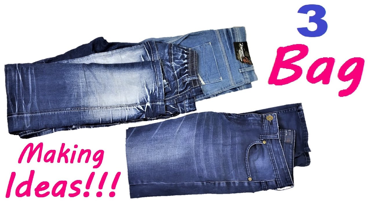 3 Easy and Awesome Hand Bags From Old Jeans | Old Clothes Reuse Ideas